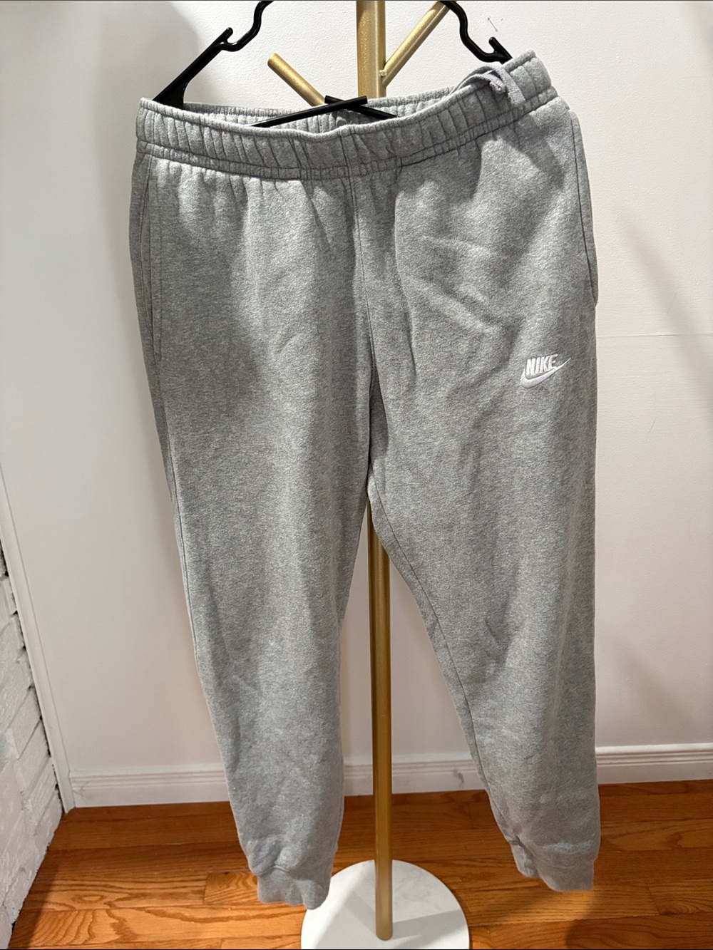 Nike Men’s Gray Logo Fleece Joggers